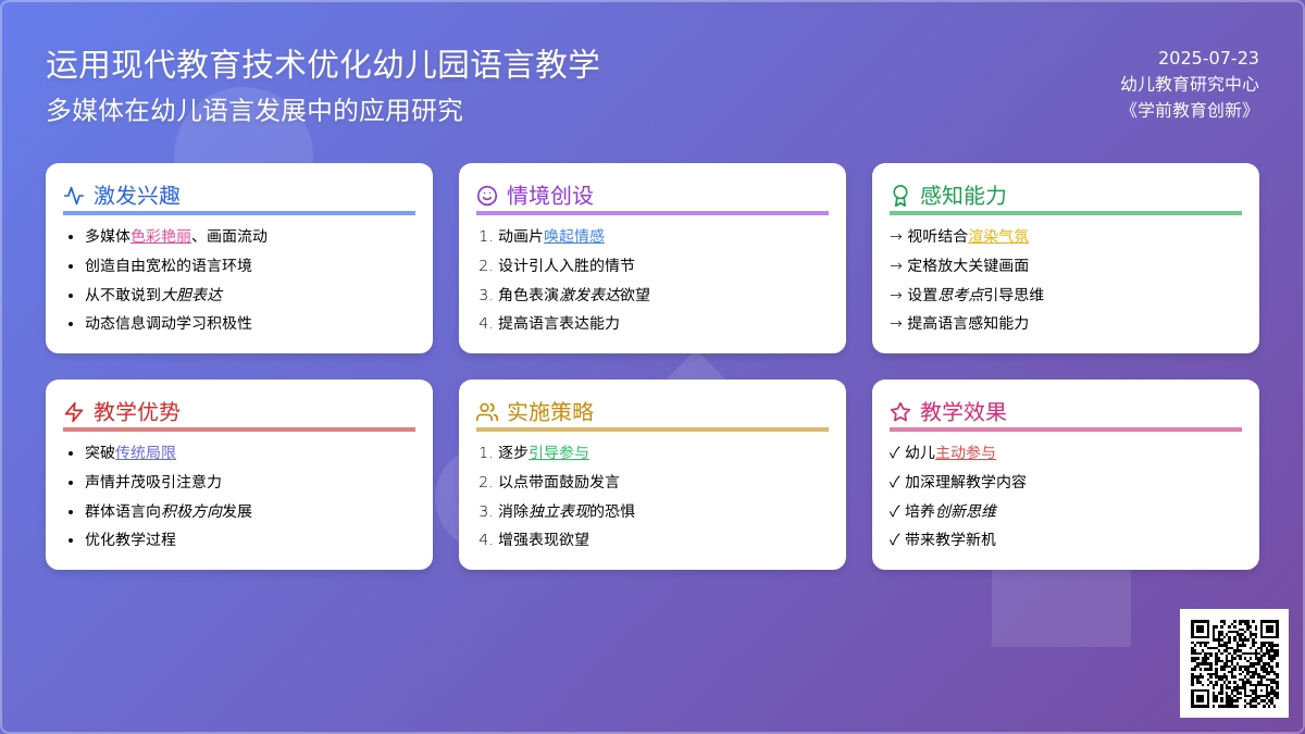 运用现代教育技术，优化幼儿园语言教学