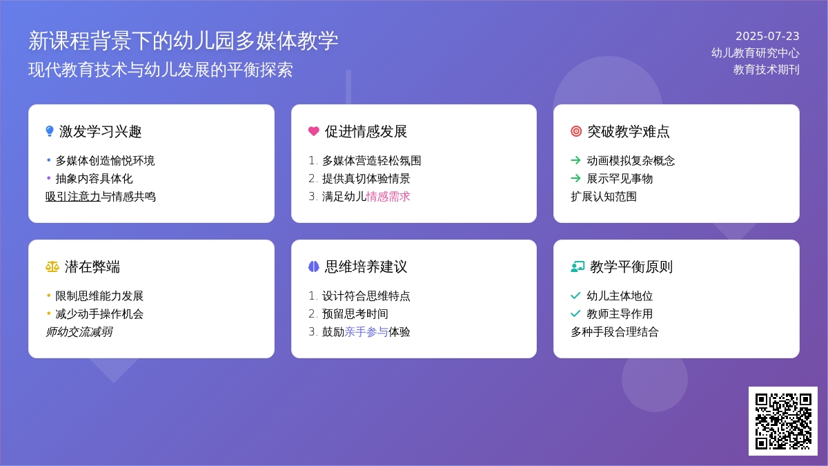 新课程背景下的幼儿园多媒体教学