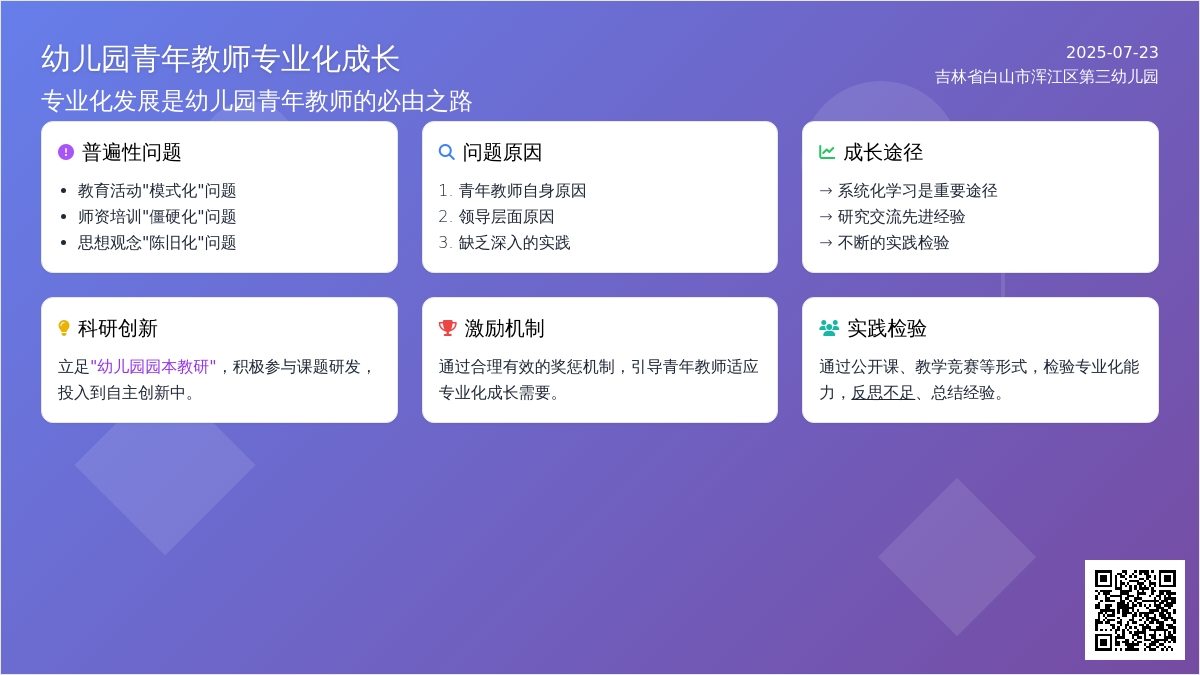 专业化发展是幼儿园青年教师的必由之路