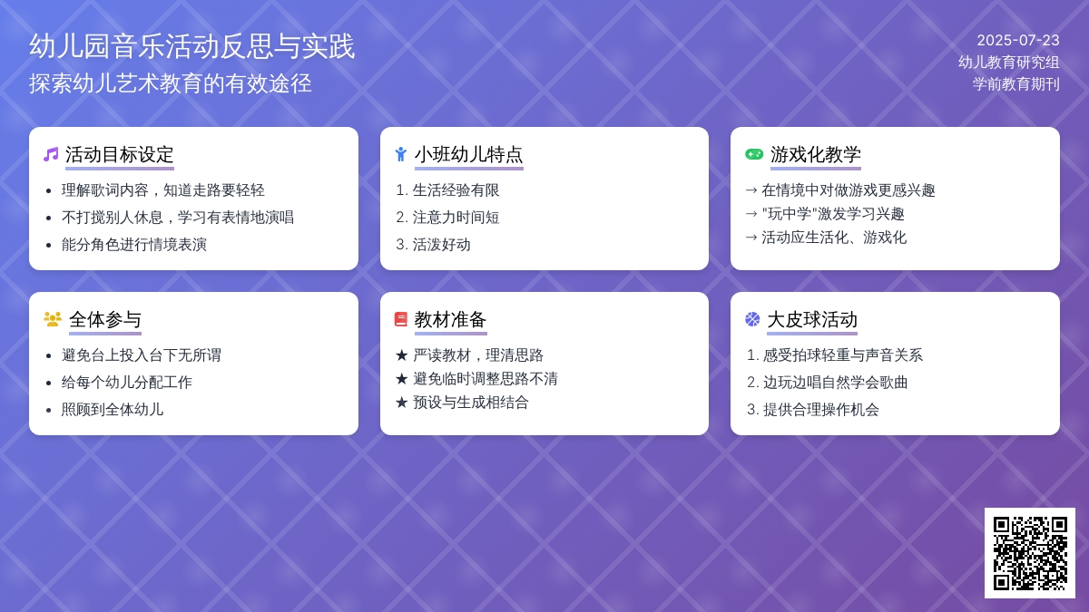 浅谈幼儿园音乐活动反思