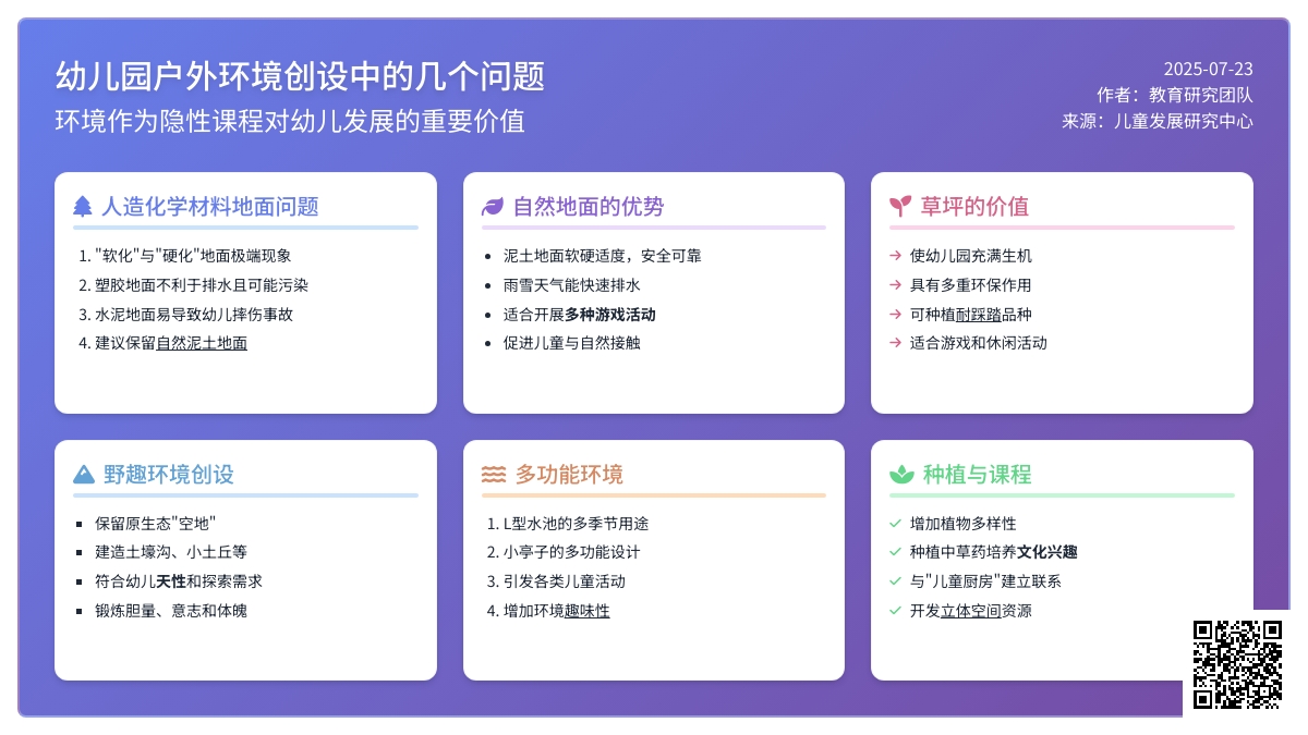 幼儿园户外环境创设中的几个问题