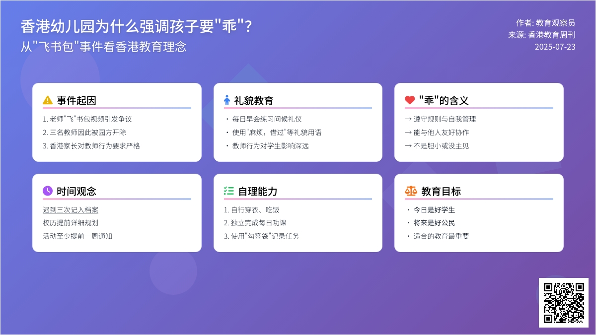 香港幼儿园为什么强调孩子要“乖”？