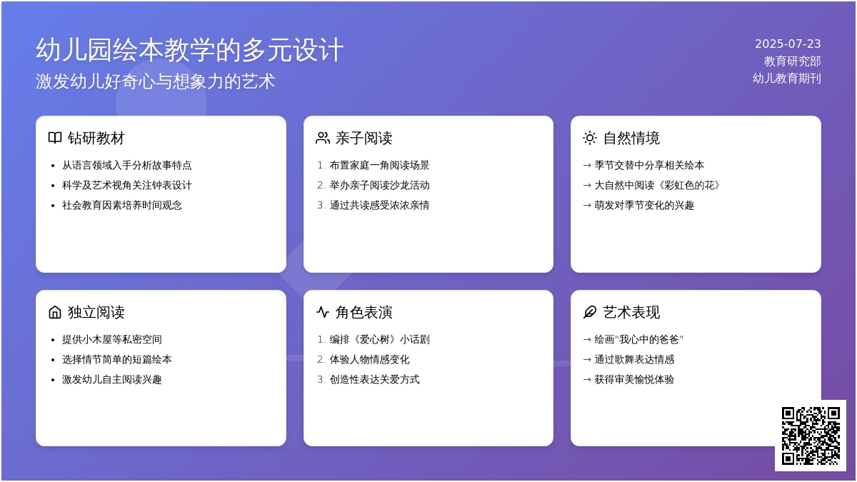 幼儿园绘本教学的多元设计