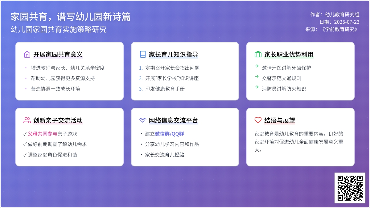 家园共育，谱写幼儿园新诗篇