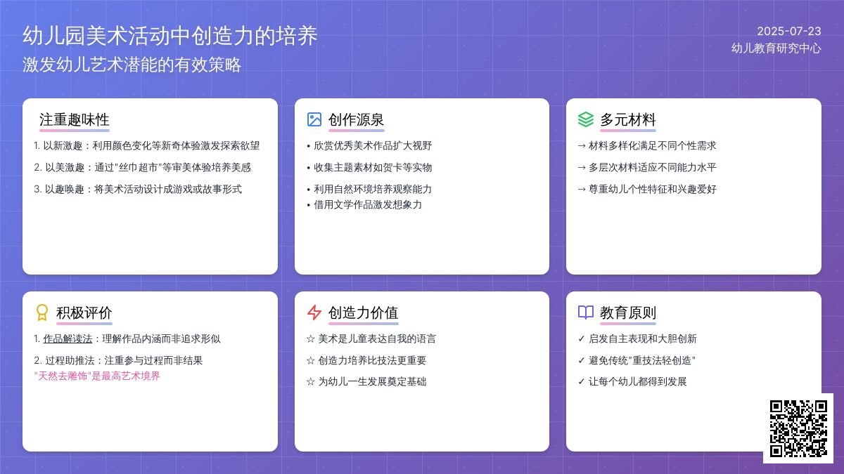 幼儿园美术活动中创造力的培养