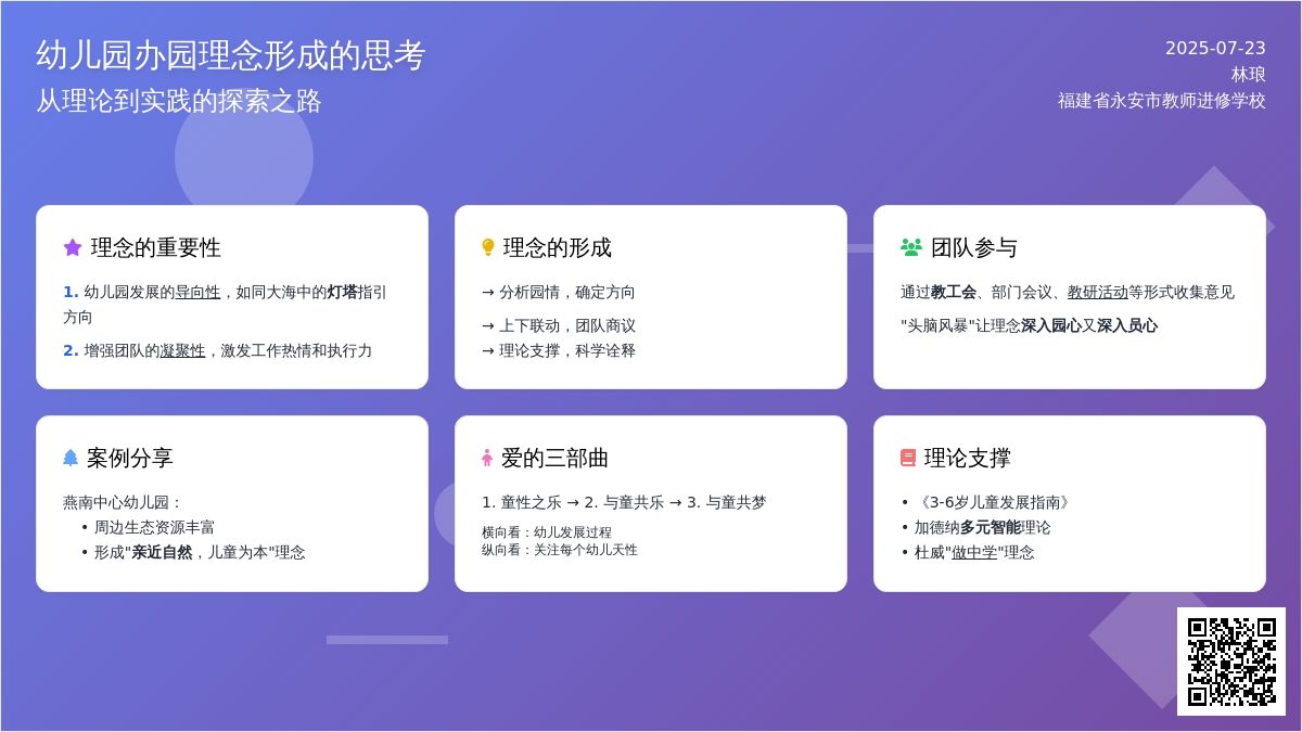 幼儿园办园理念形成的思考