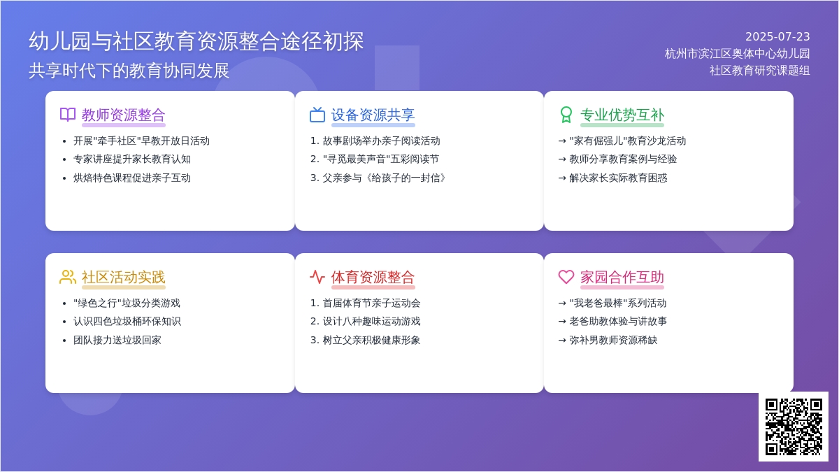 幼儿园与社区教育资源整合途径初探
