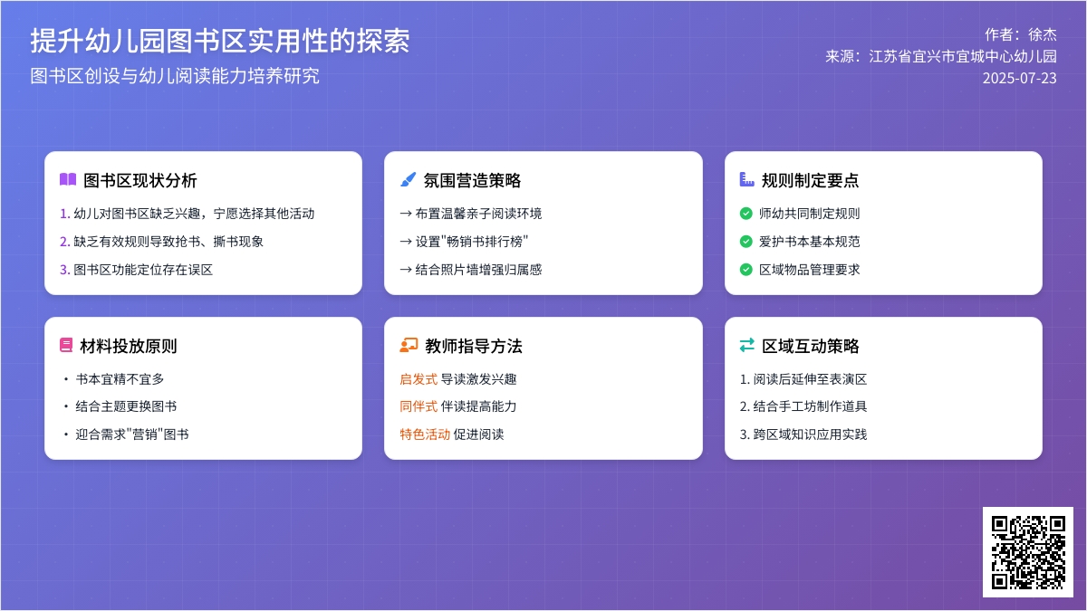 提升幼儿园图书区实用性的探索