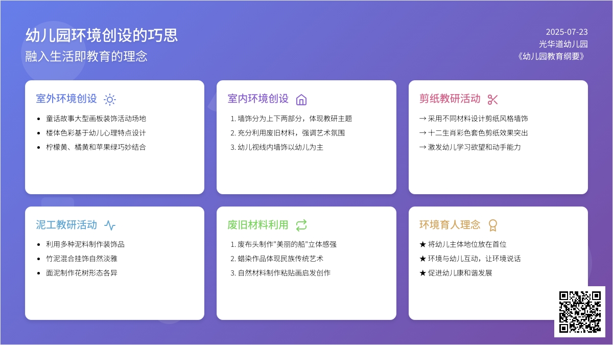 幼儿园室内外环境创设的巧思