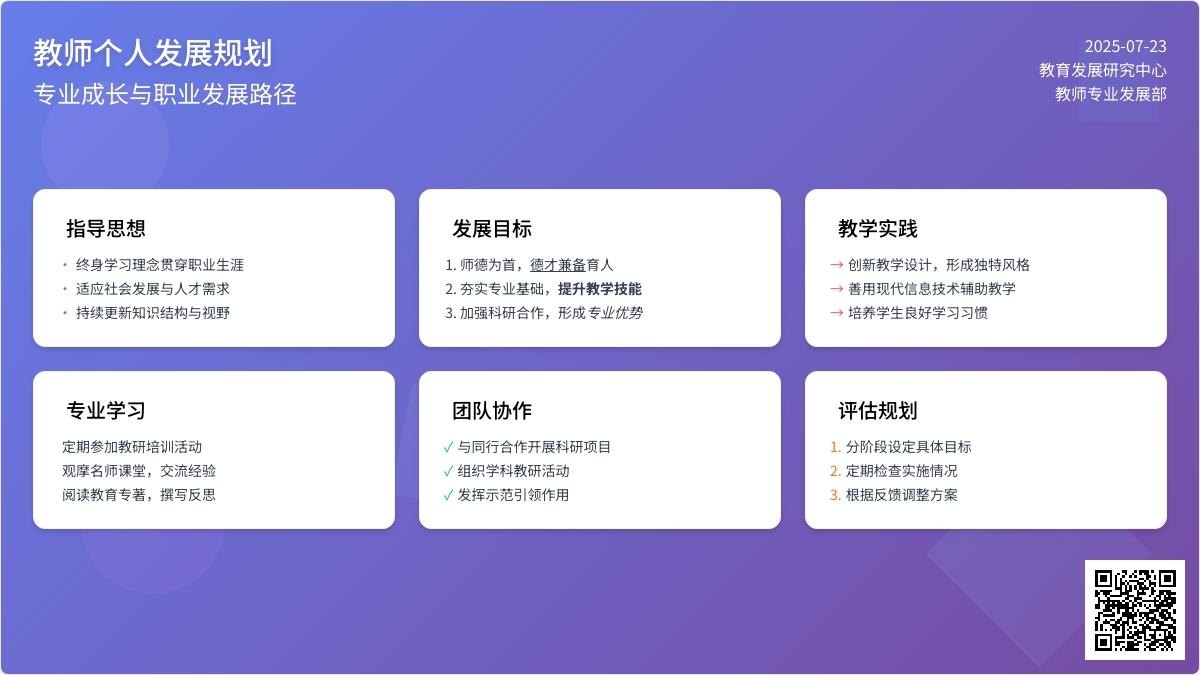 【热】教师个人发展规划