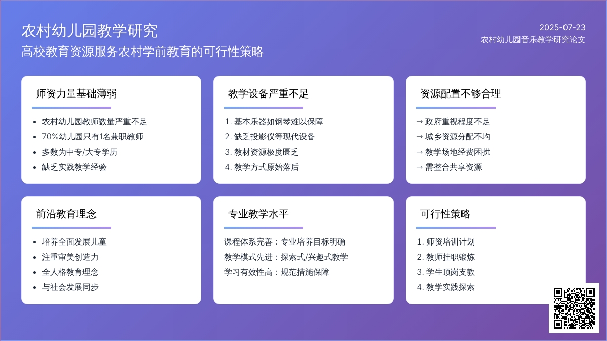 农村幼儿园音乐教学研究论文