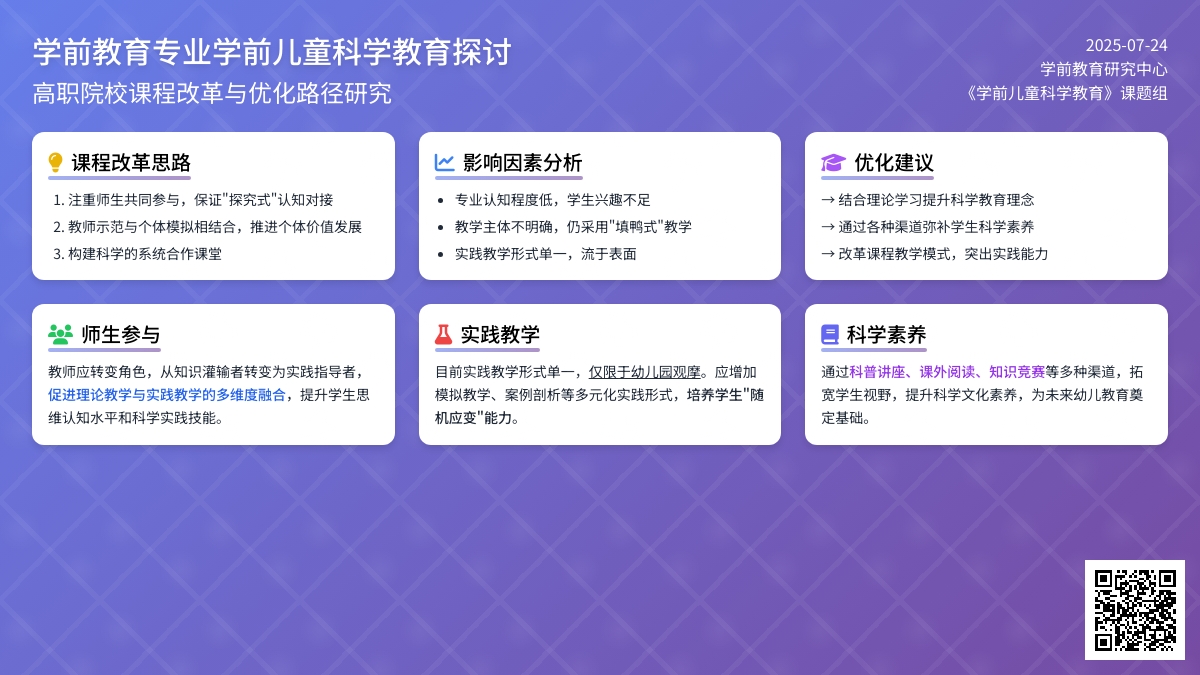 学前教育专业学前儿童科学教育探讨论文