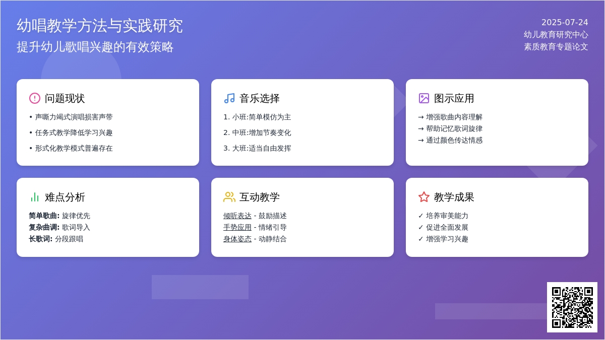 幼儿歌唱教学方法论文