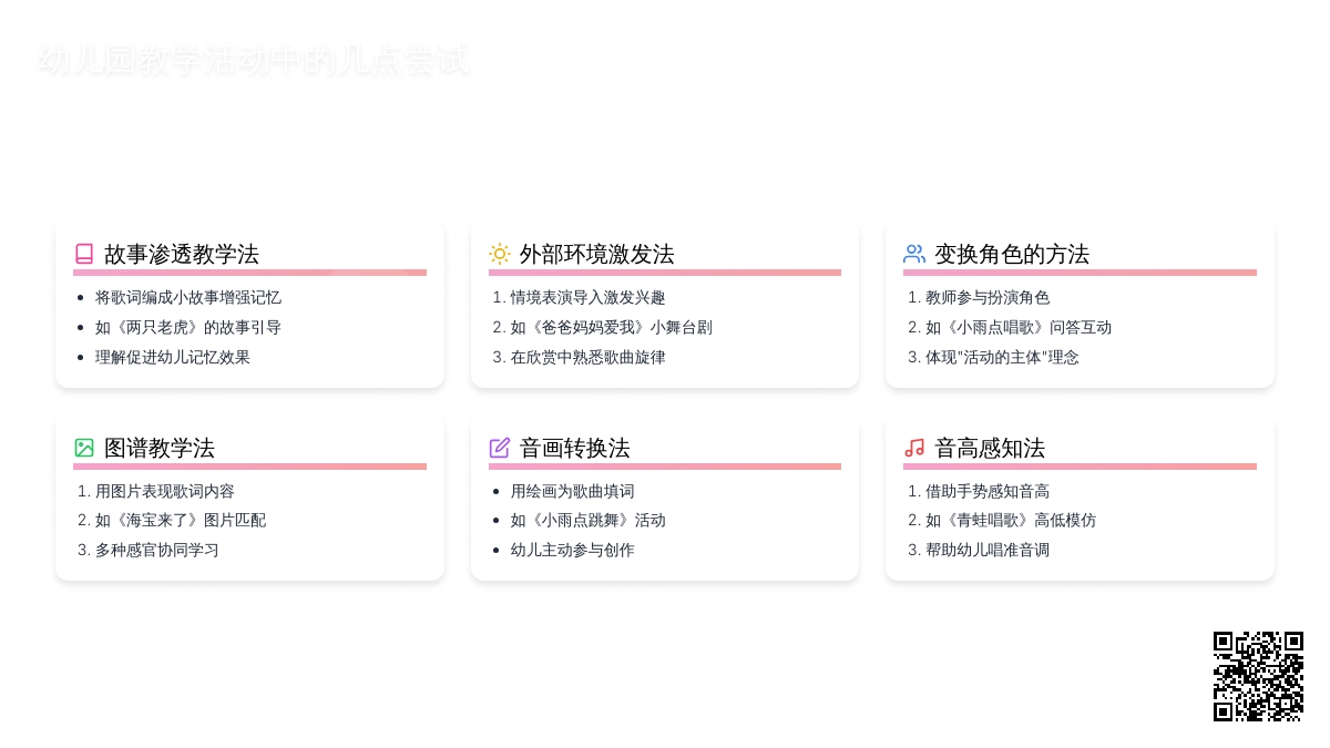 幼儿园音乐教学活动中的几点尝试的论文