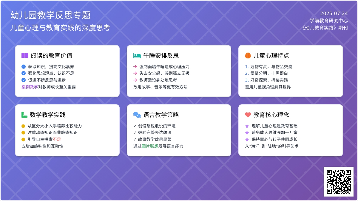 幼儿园教学反思论文