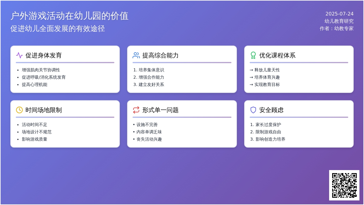 户外游戏活动在幼儿园的价值论文