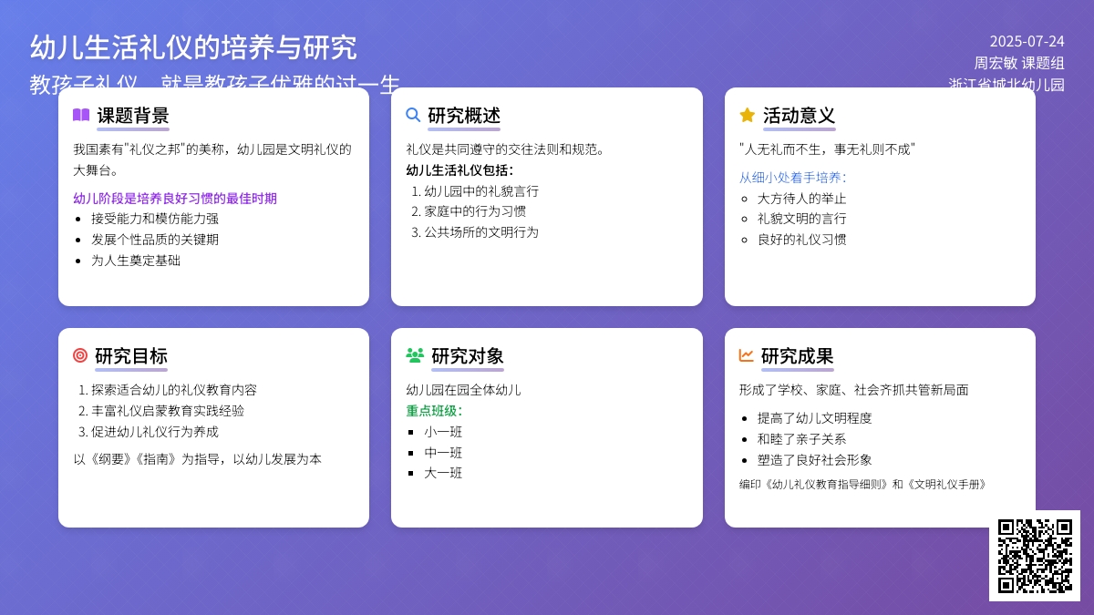 幼儿生活礼仪的培养与研究的论文