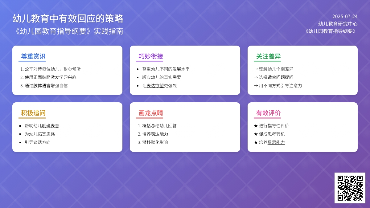 幼儿教育中有效回应的策略论文