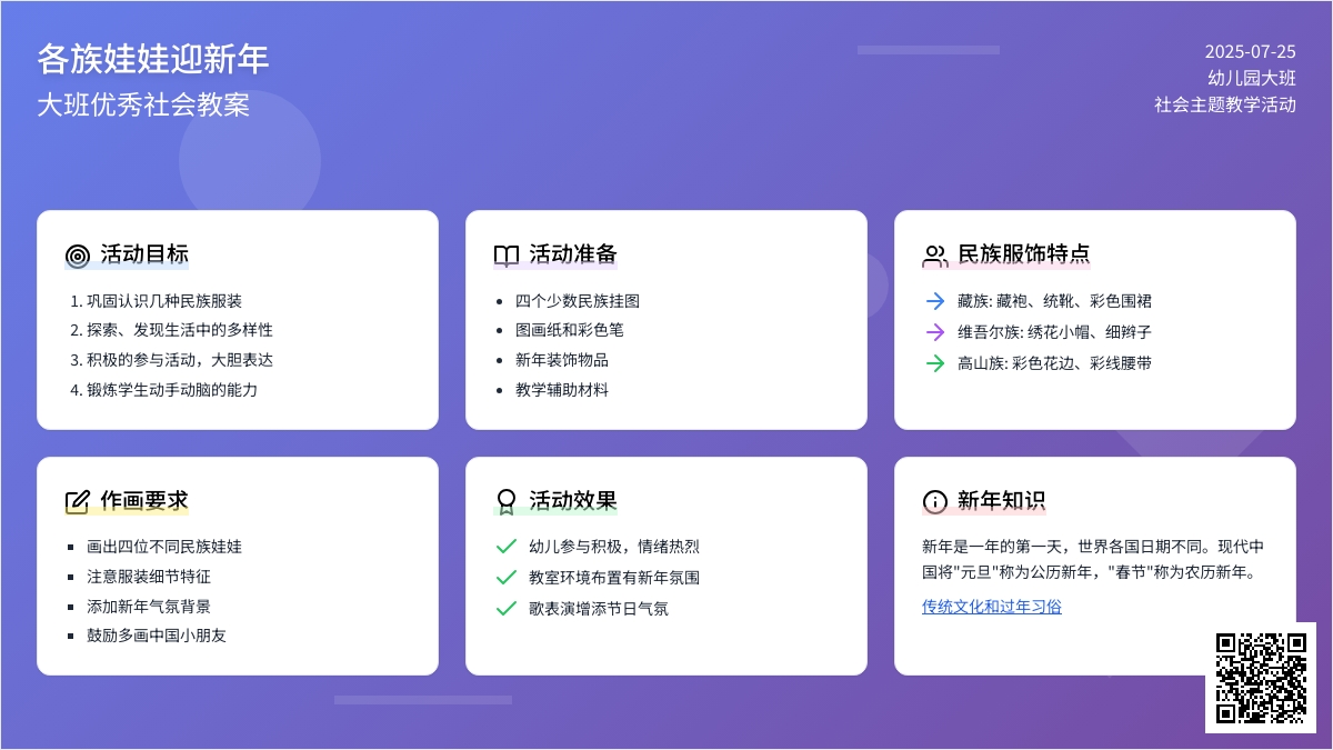 大班优秀社会教案《各族娃娃迎新年》含反思