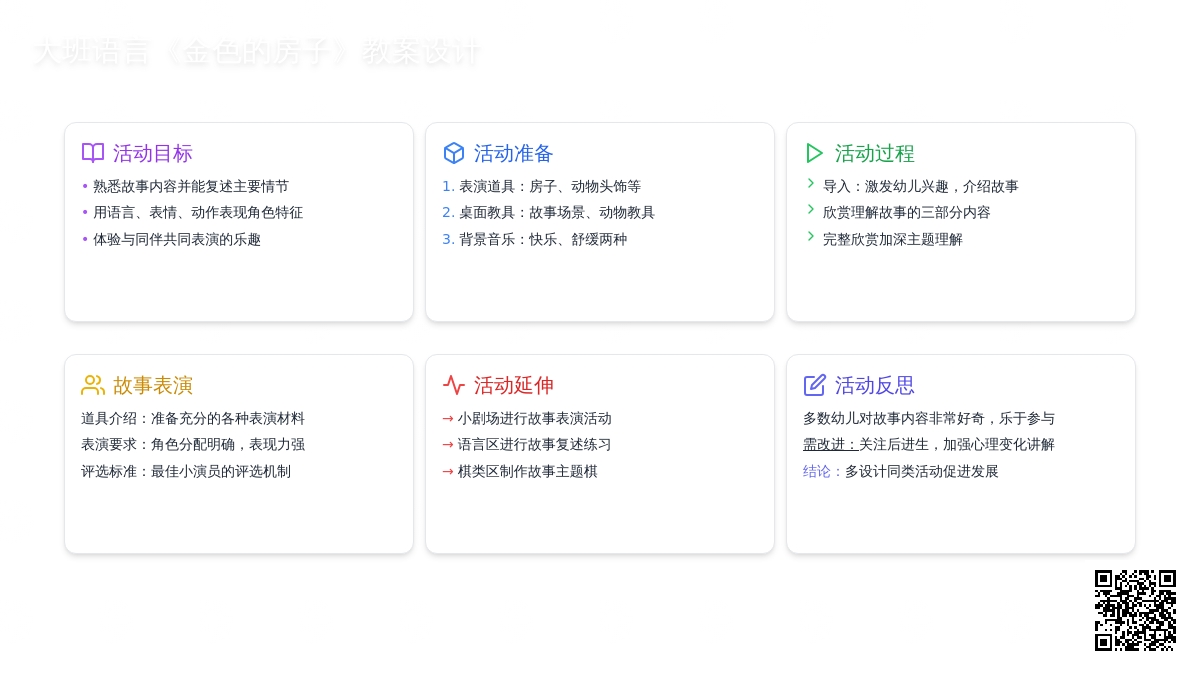 幼儿园大班语言教案《金色的房子》含反思
