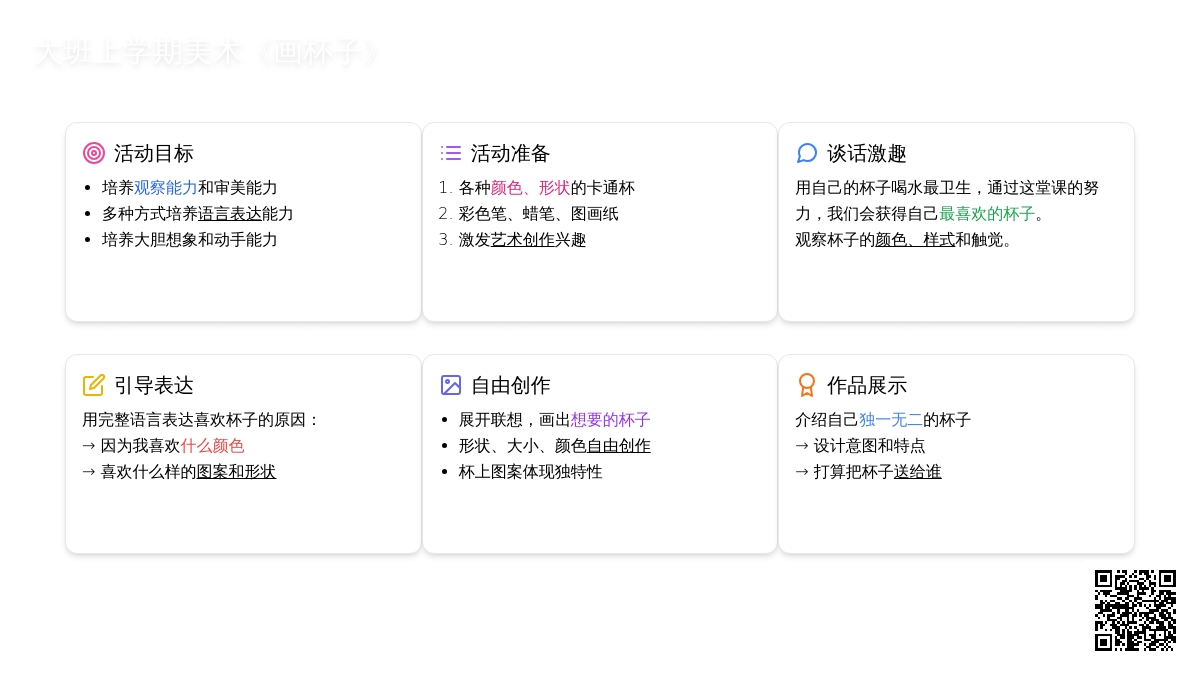 大班上学期美术教案《画杯子》