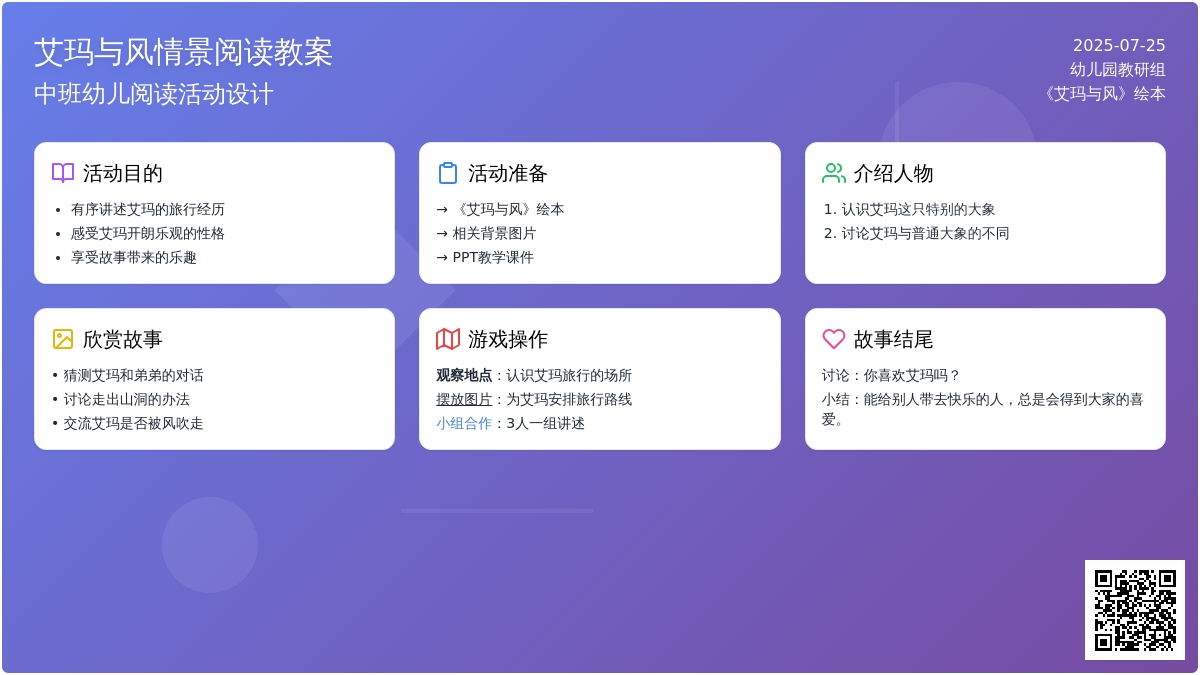 中班情景阅读教案：艾玛与风