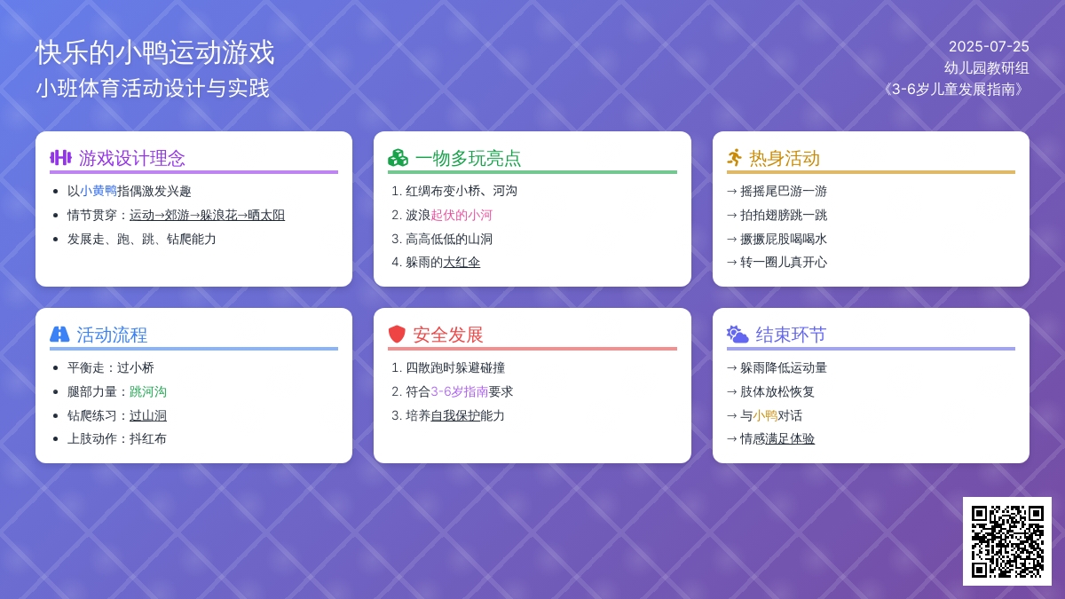 小班体育活动《快乐的小鸭》专家点评