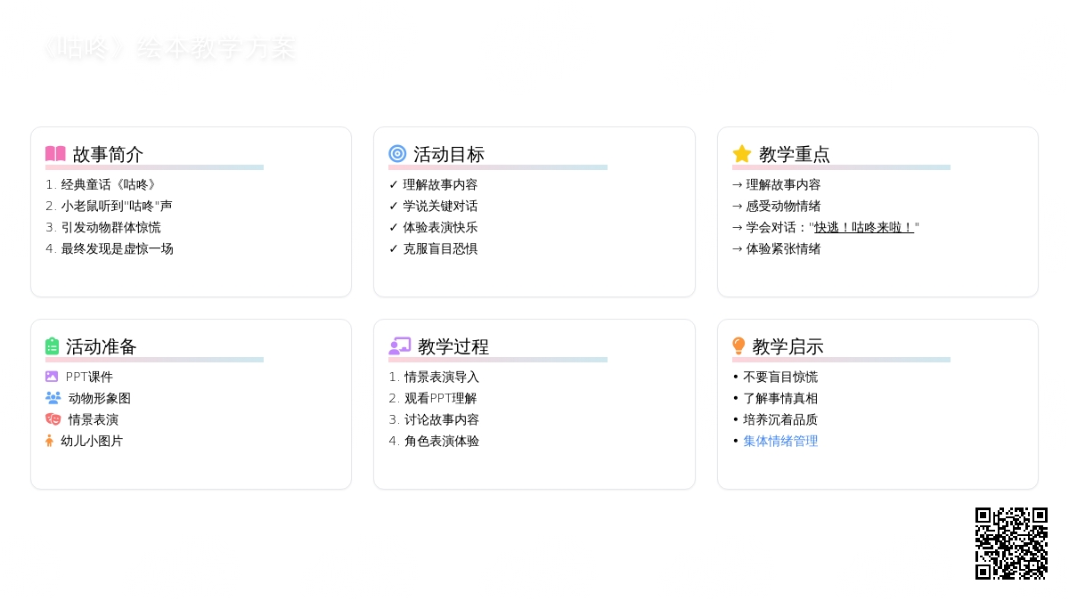小班绘本教案：咕咚