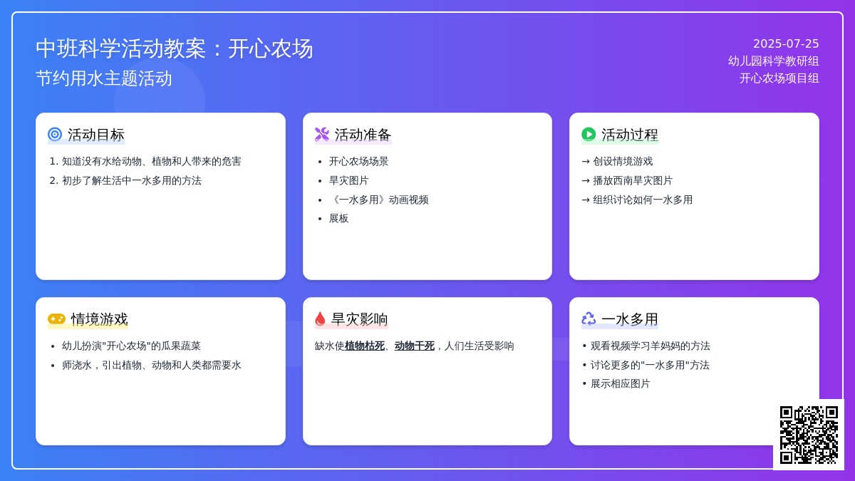 中班科学活动教案：开心农场