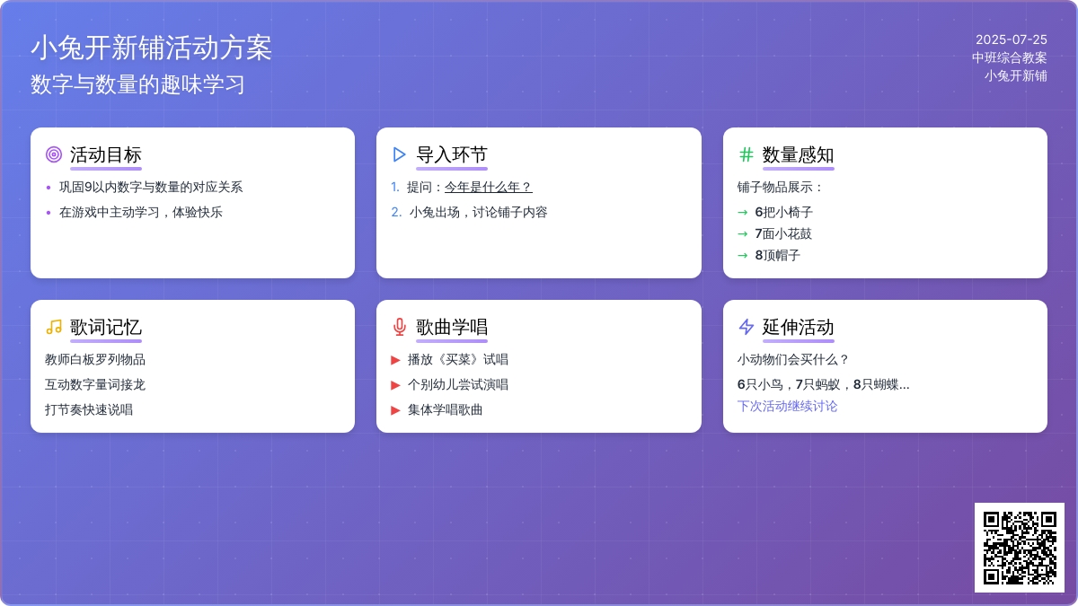 中班综合教案：小兔开新铺