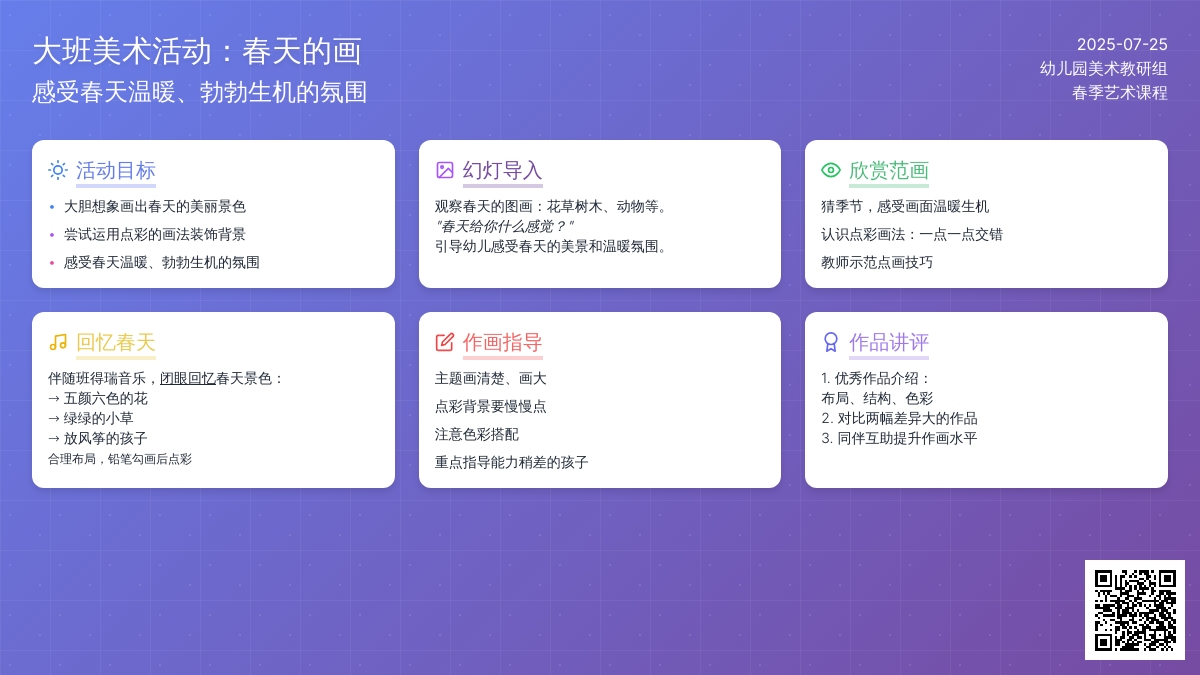 大班美术活动：春天的画