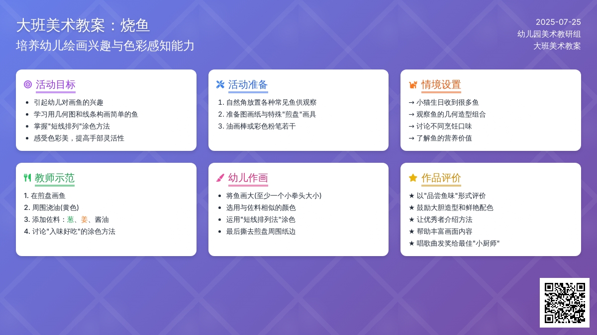 大班美术教案：烧鱼