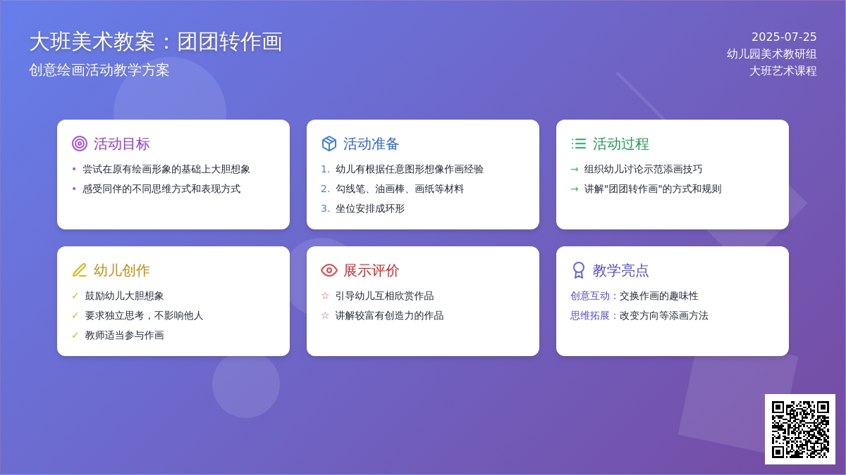 大班美术教案：团团转作画