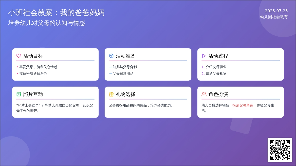 小班社会教案：我的爸爸妈妈