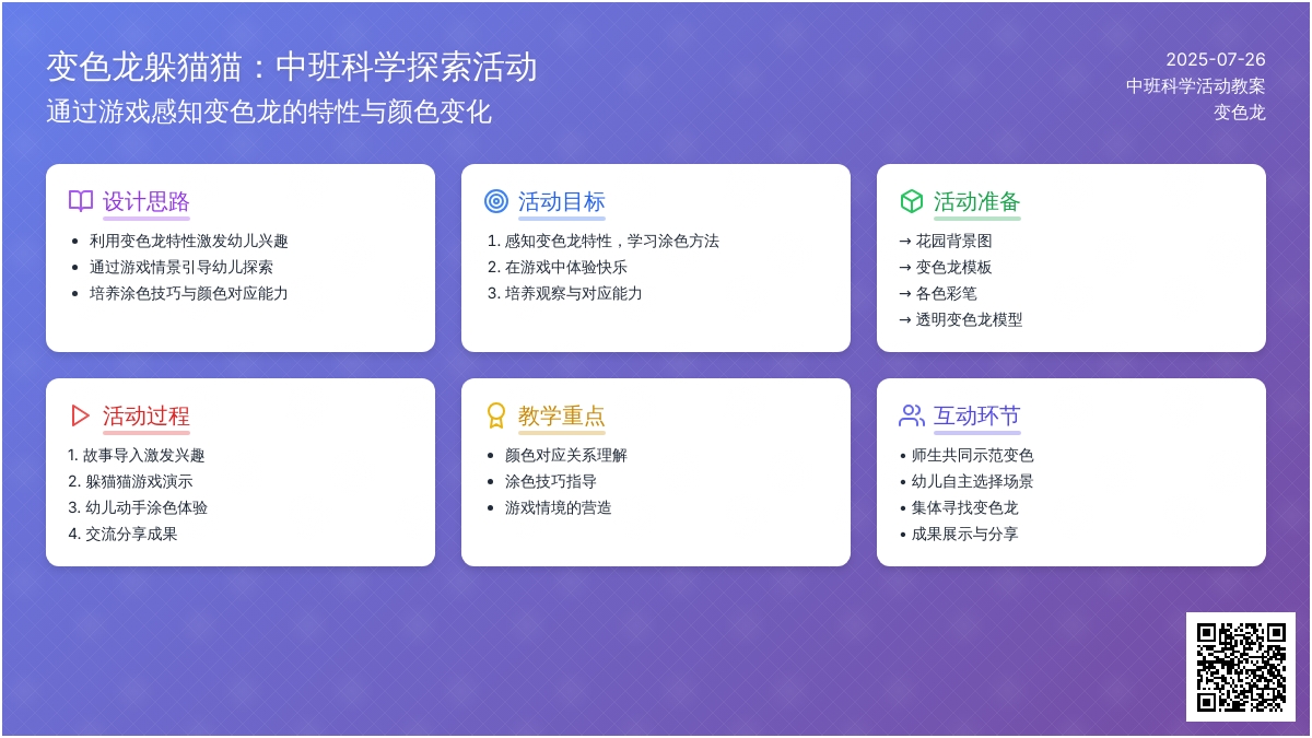 中班科学活动教案：变色龙