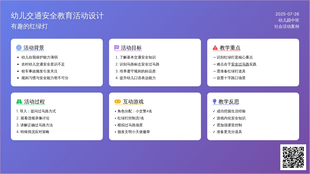 中班社会活动：有趣的红绿灯（案例与反思）