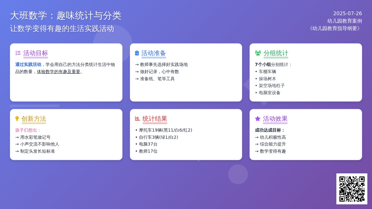 大班数学：趣味统计与分类