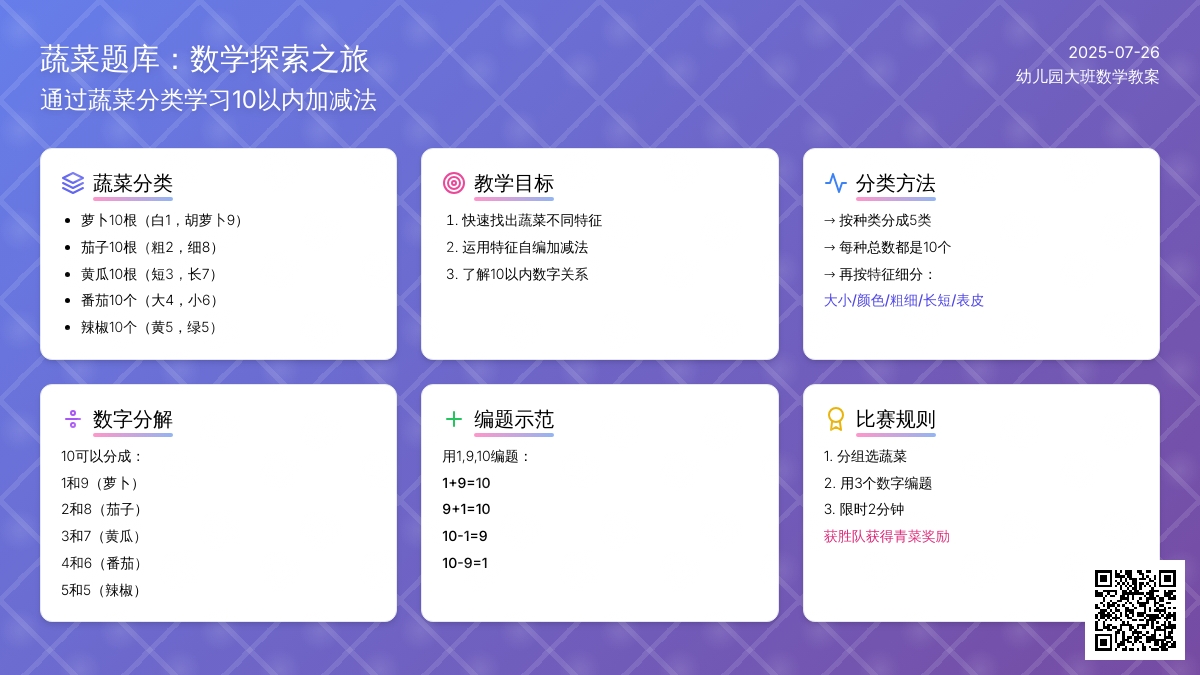幼儿园大班数学教案：蔬菜题库