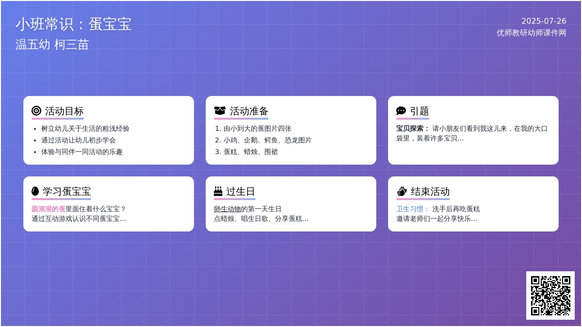 小班常识：蛋孩子