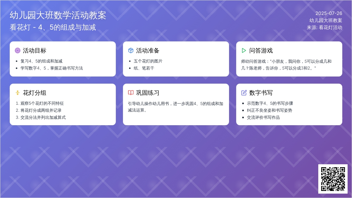 幼儿园大班教案：看花灯