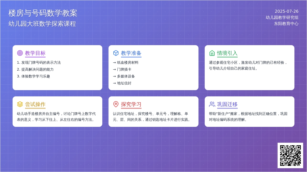 幼儿园大班数学教案：楼房与号码
