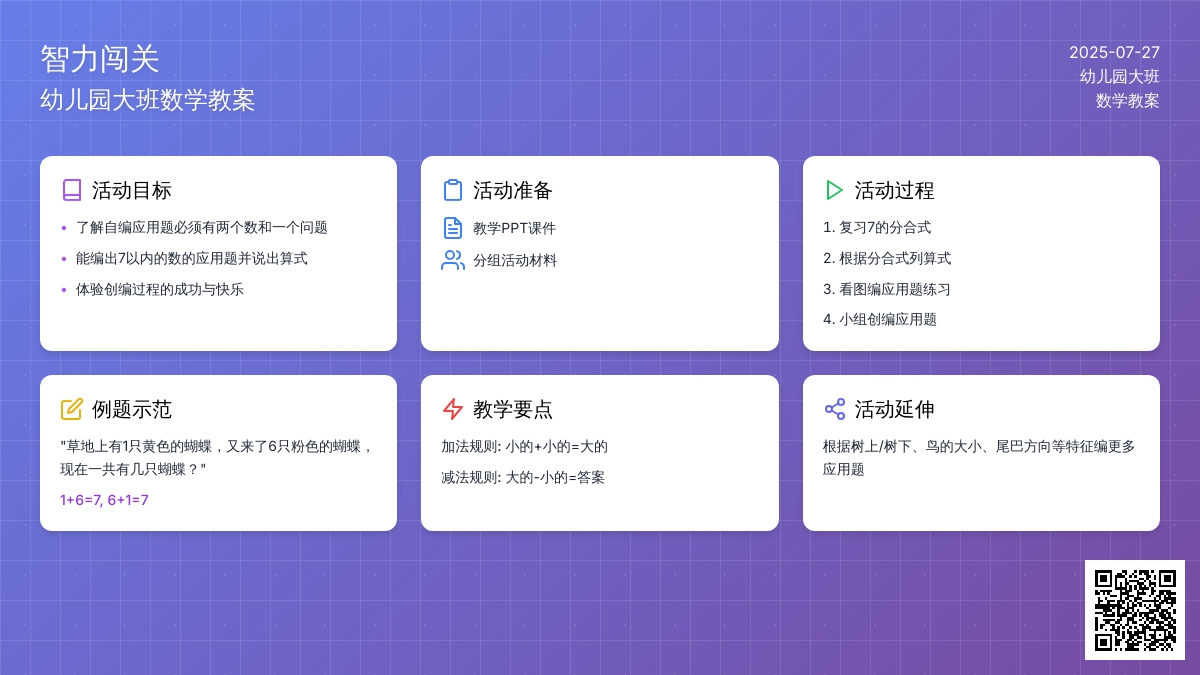 幼儿园大班数学教案：智力闯关 看图编应用题