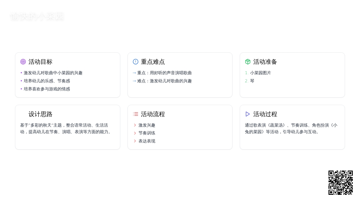 大班：愉快的小菜园