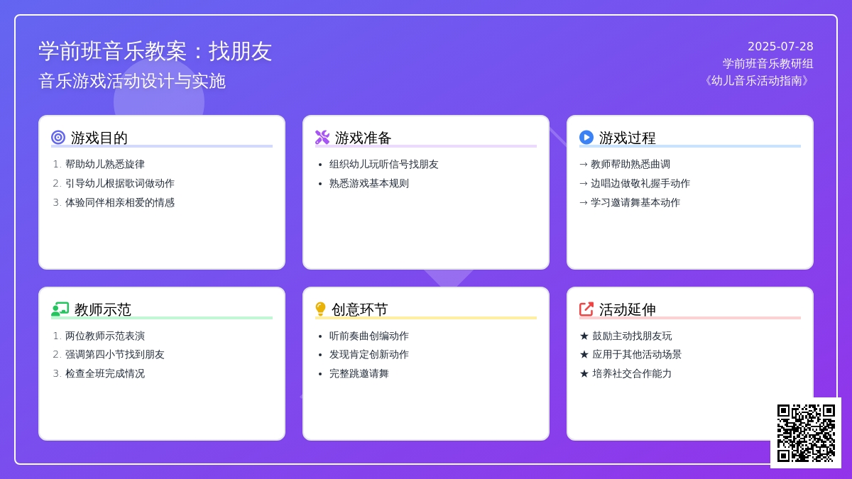 学前班音乐教案：找朋友（音乐游戏）