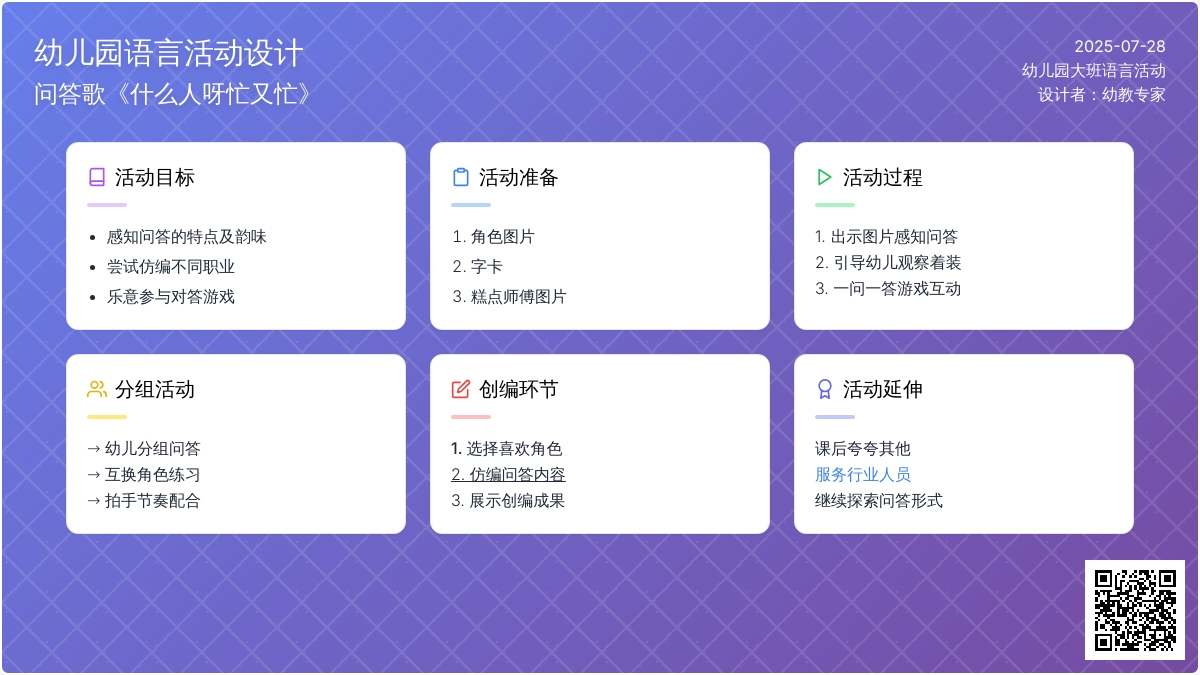幼儿园大班语言儿歌：什么人呀忙又忙