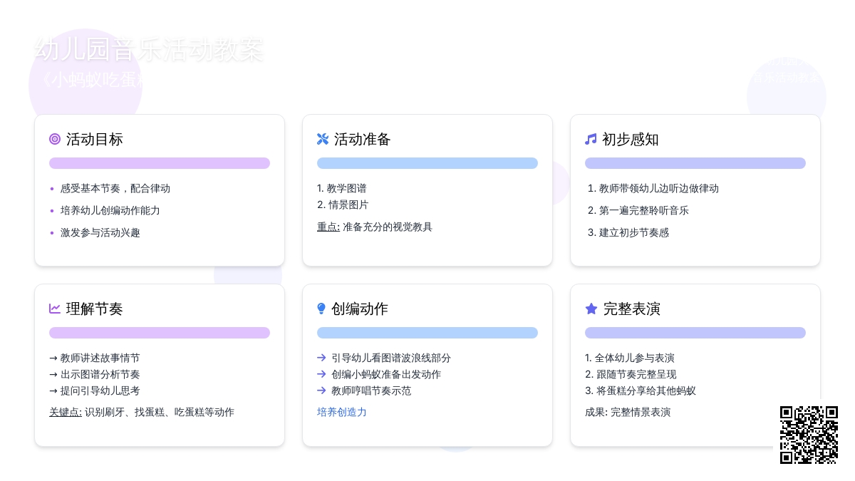 幼儿园大班音乐活动教案《小蚂蚁吃蛋糕》