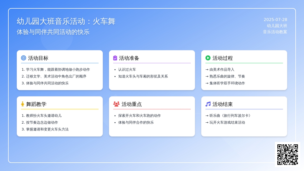 幼儿园大班音乐活动：火车舞
