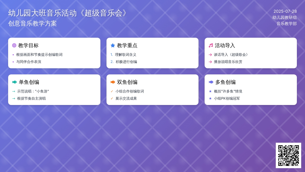幼儿园大班音乐活动《超级音乐会》