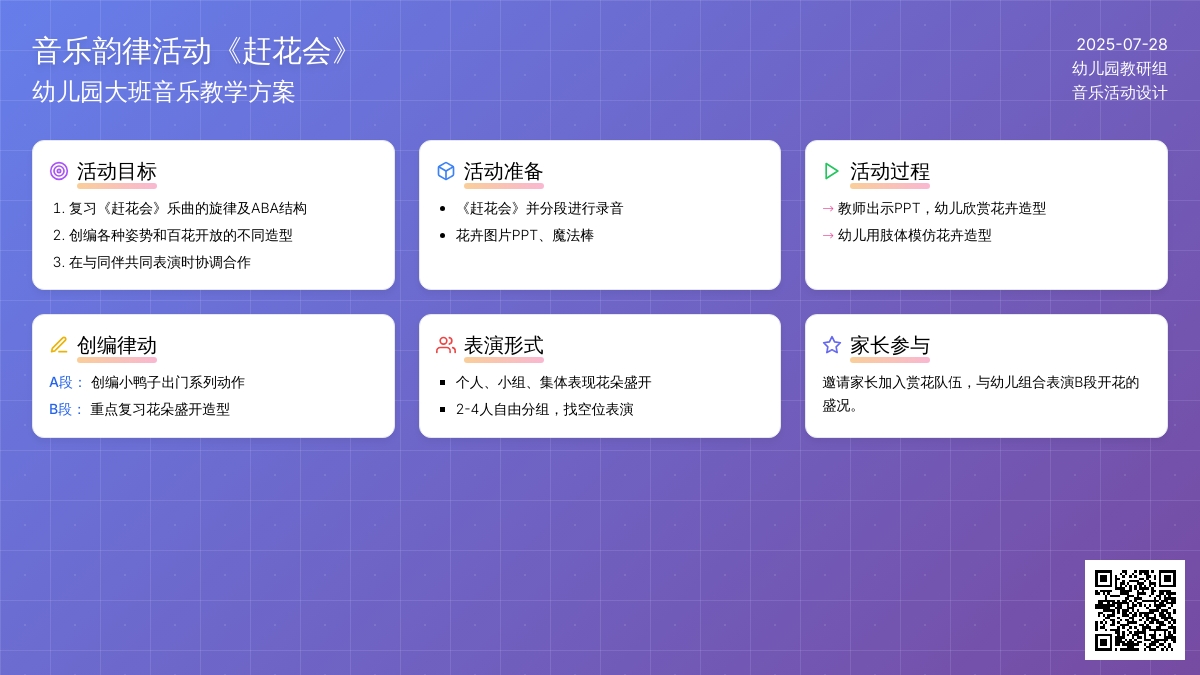 幼儿园大班音乐韵律活动《赶花会（二）》