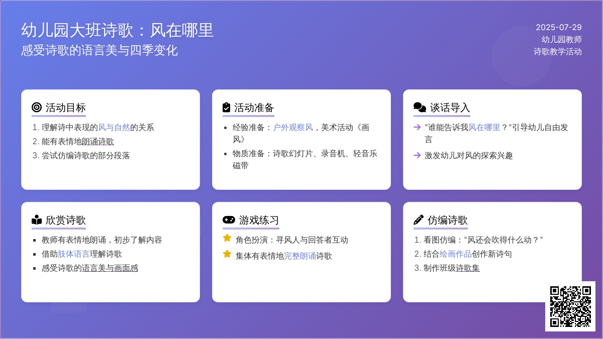 幼儿园大班诗歌：风在哪里